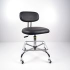 Cadeira condutora do escritório ergonômico de couro preto do trabalho das cadeiras do plutônio ESD com resto do pé fornecedor
