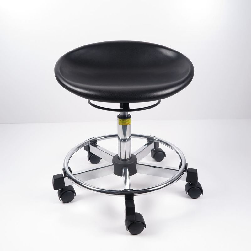 Tamboretes ergonômicos do laboratório do poliuretano preto, cadeira Rotatable durável do escritório fornecedor