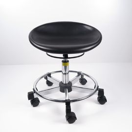 China Tamboretes ergonômicos do laboratório do poliuretano preto, cadeira Rotatable durável do escritório fábrica